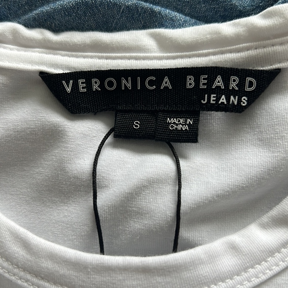Veronica Beard Blue Ruffled Mini Dress - Picture 4 of 14